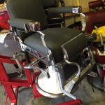 Black barber shop chair restored
