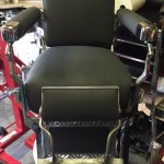 Black barber shop chair restored